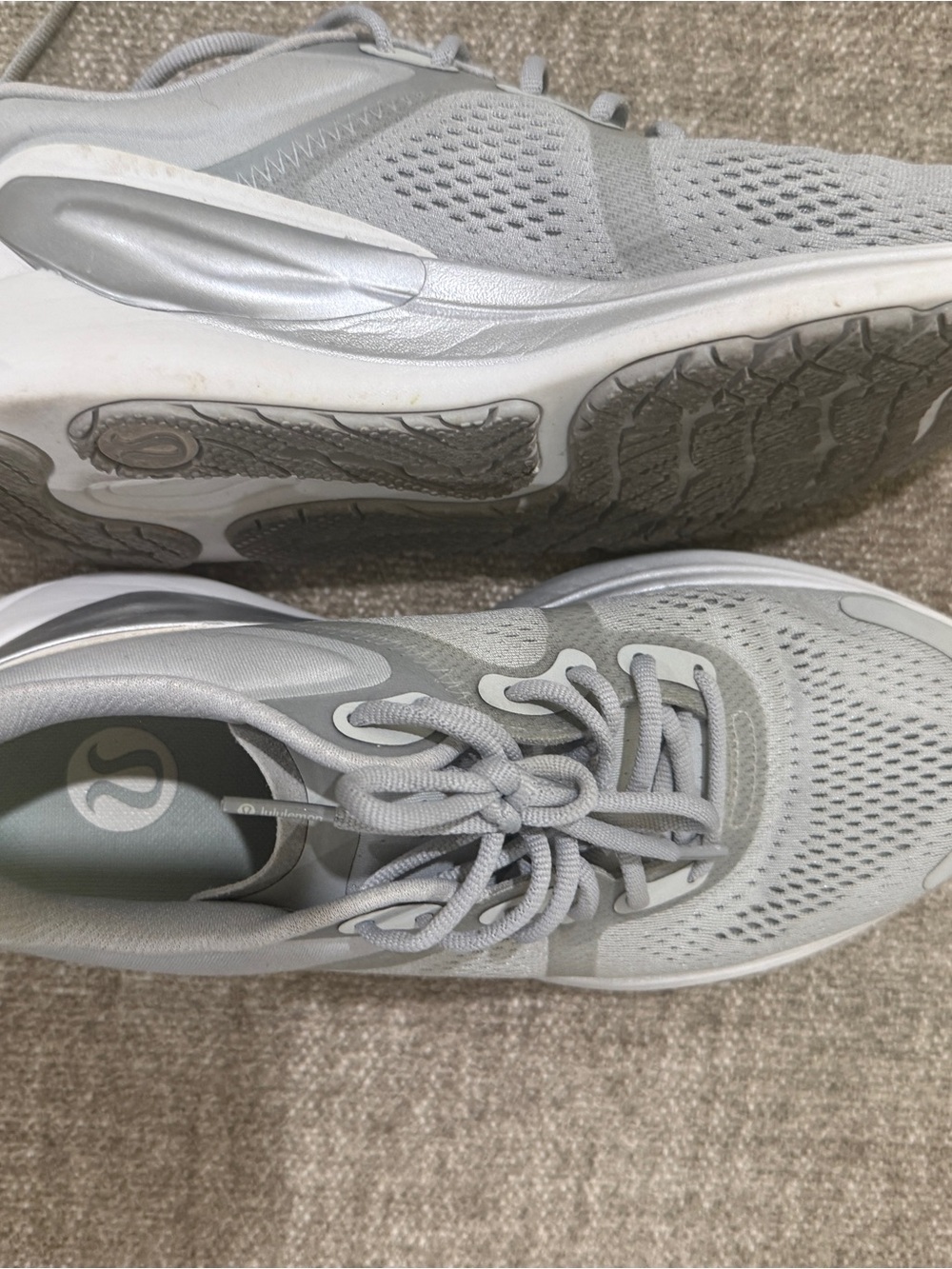 lululemon athletica Light Gray Slip-On Sneakers